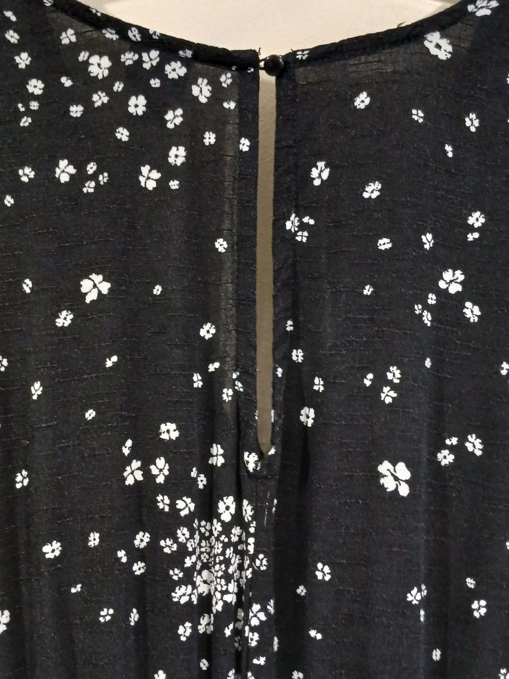 Womens Black Floral Romper with Maxi Length Wrap Skirt Long Sleeve V Neck XL - Picture 10 of 11